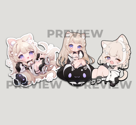 Hana 3.0 Chibi Vinyl Sticker Set