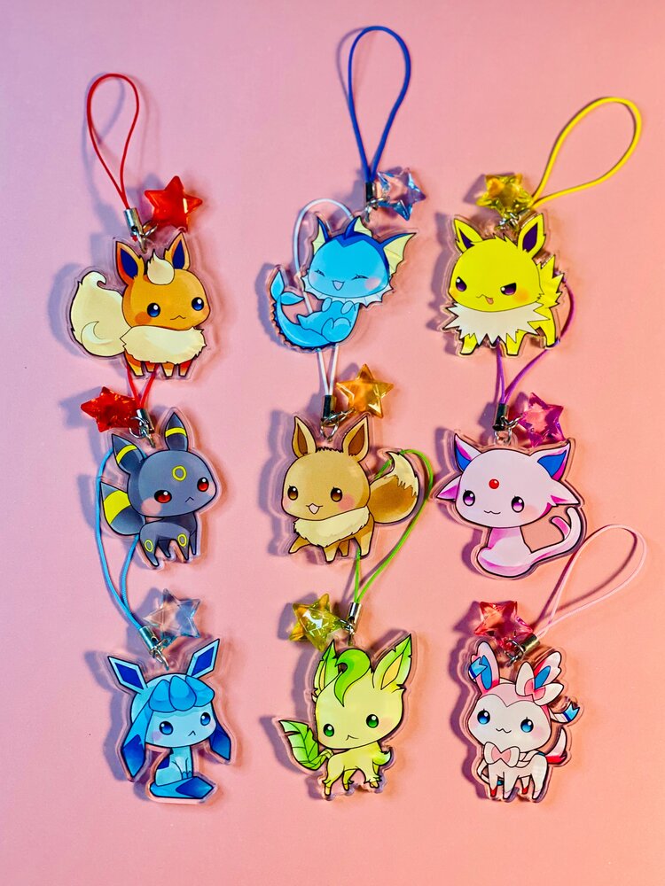 Eeveelution Acrylic Charms