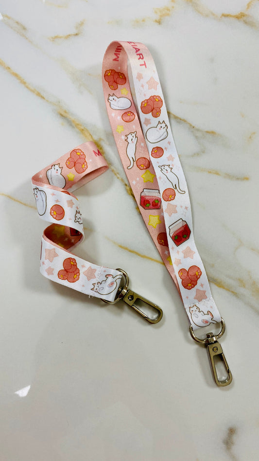 Strawberry Milk & Kitties Lanyard 45cm