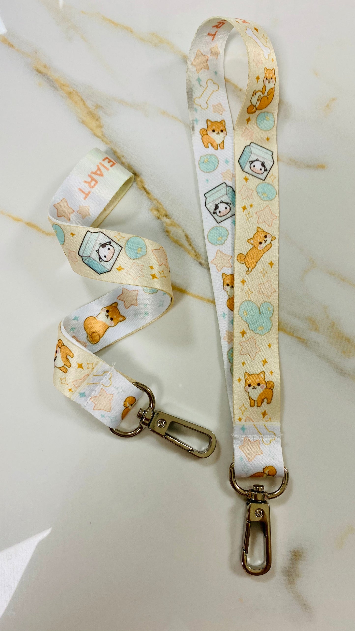 Shibas and Milk Lanyard 45cm
