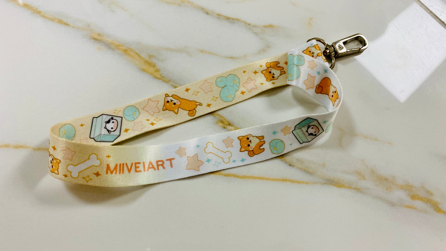 Shibas and Milk Lanyard 45cm