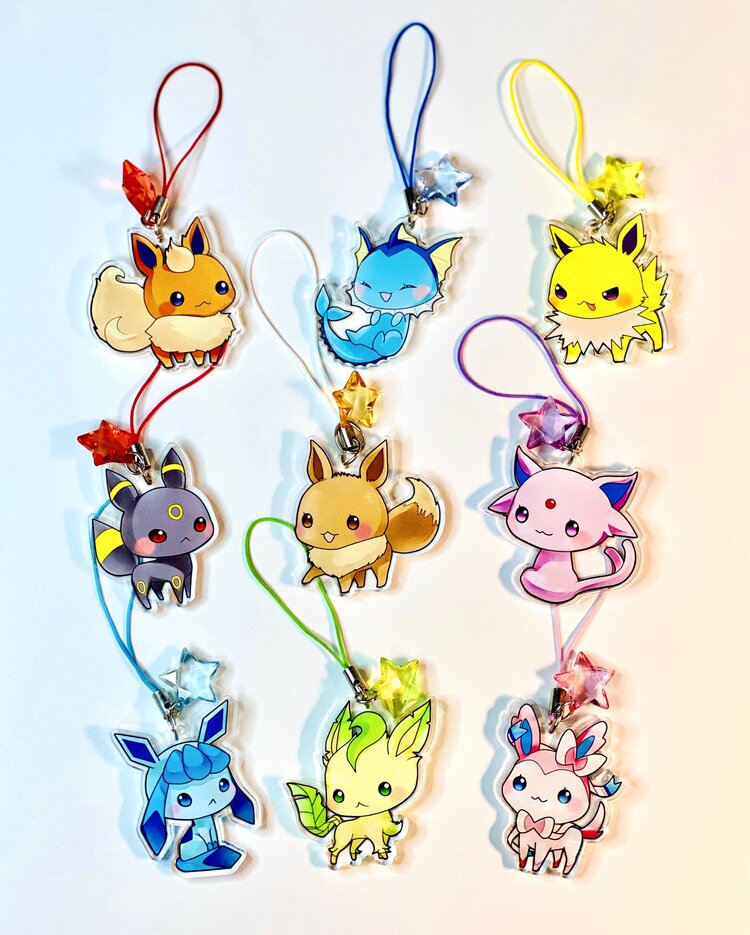 Eeveelution Acrylic Charms