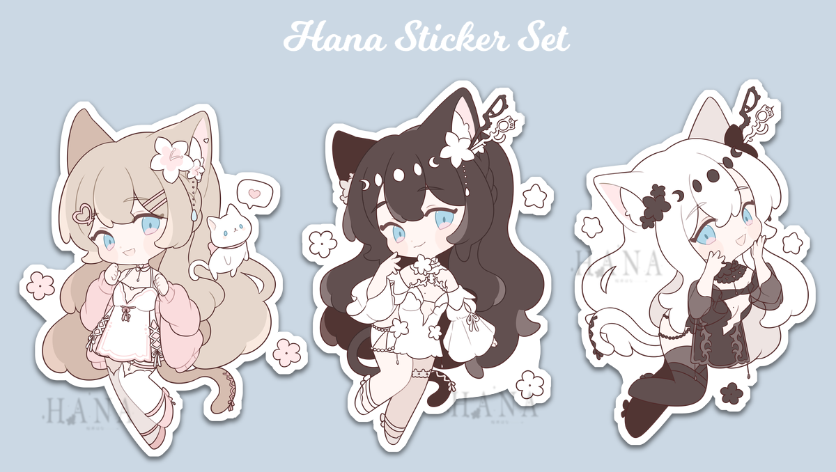 Hana Milkshake Vinyl Sticker Set 3 inch