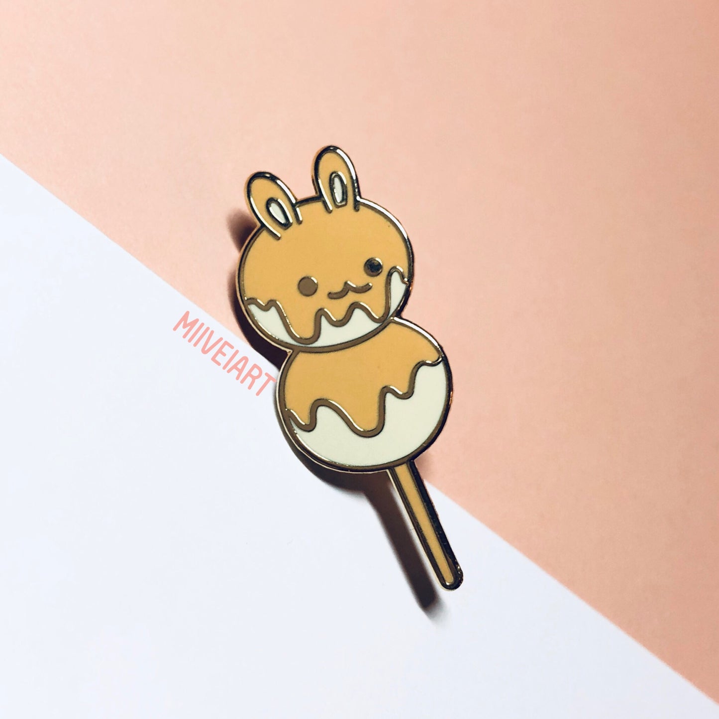 Dango Bunny Enamel Pin 1.3"