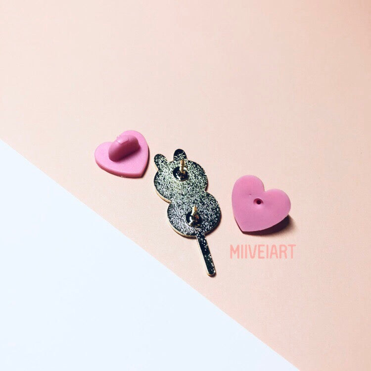 Dango Bunny Enamel Pin 1.3"