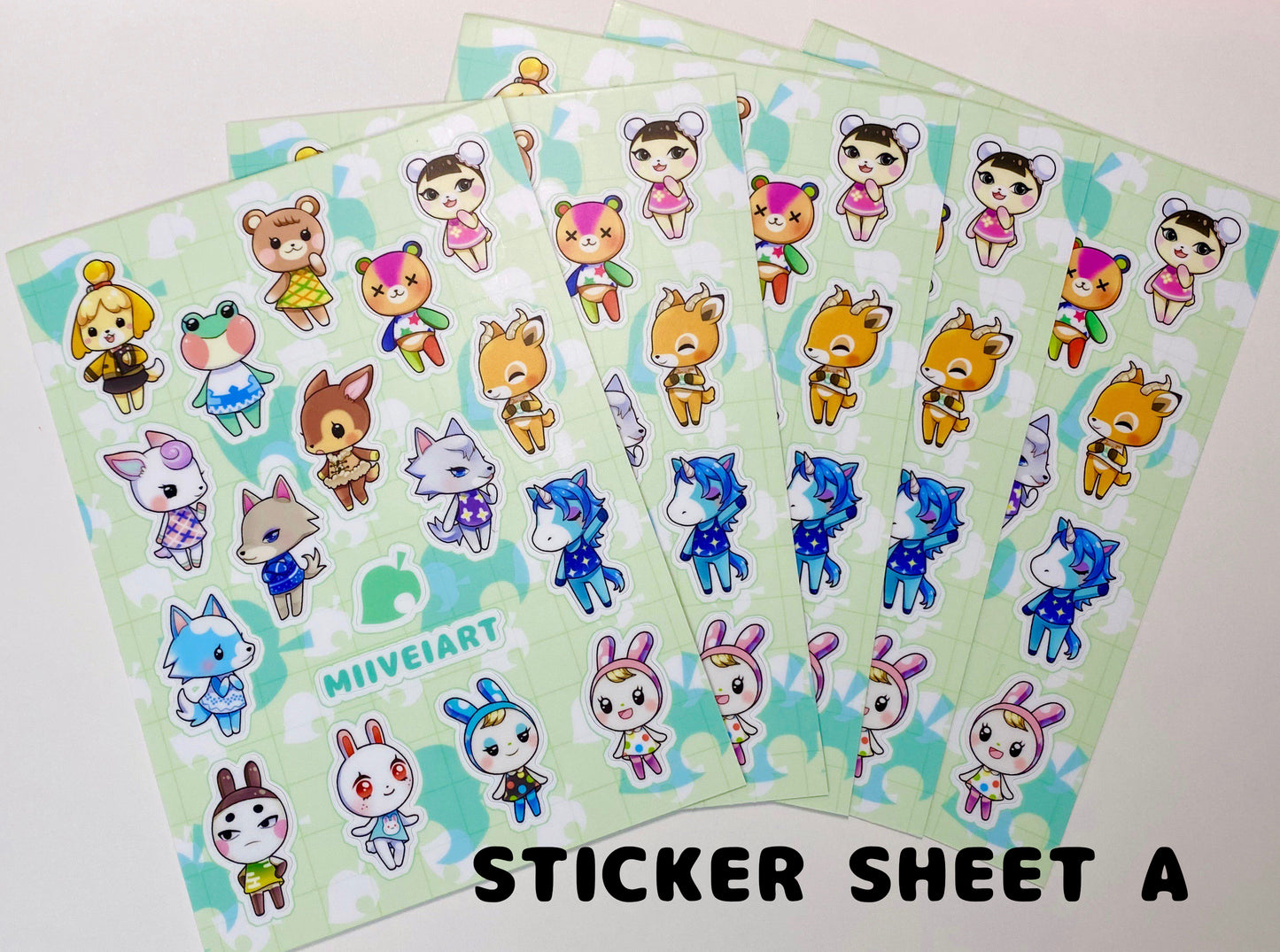 Animal Sticker Sheets Matte Vinyl Sticker Sheet Waterproof
