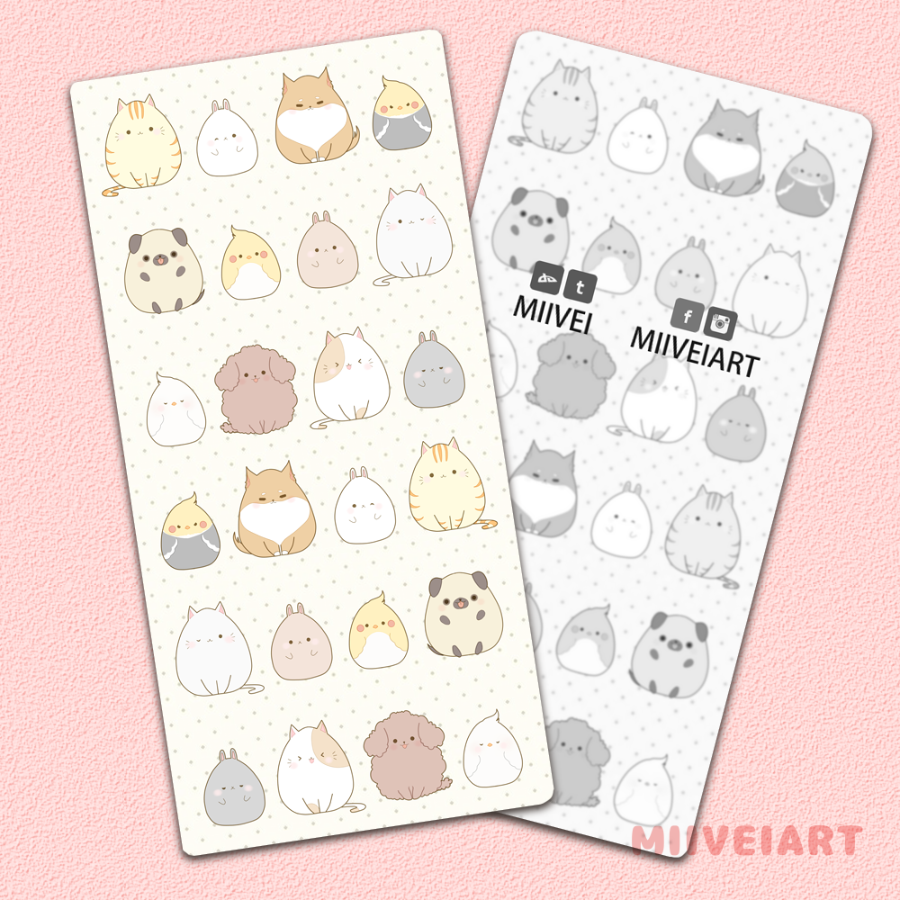 Chibi Animal Bookmark with Spot UV Coating