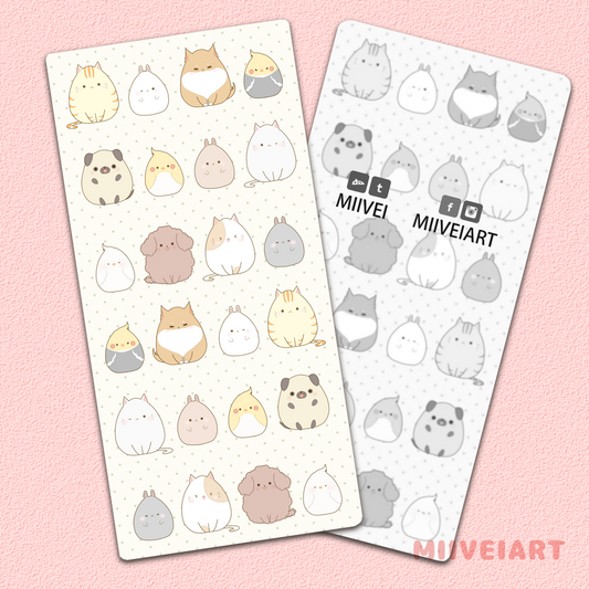 Chibi Animal Bookmark with Spot UV Coating