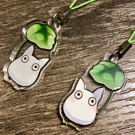 Chibi Totoro Double-Sided Clear Acrylic Charm