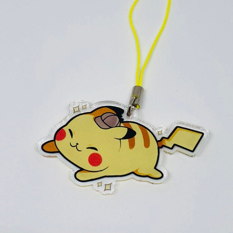 Detective Pikachu Double-Sided Clear Acrylic Charms