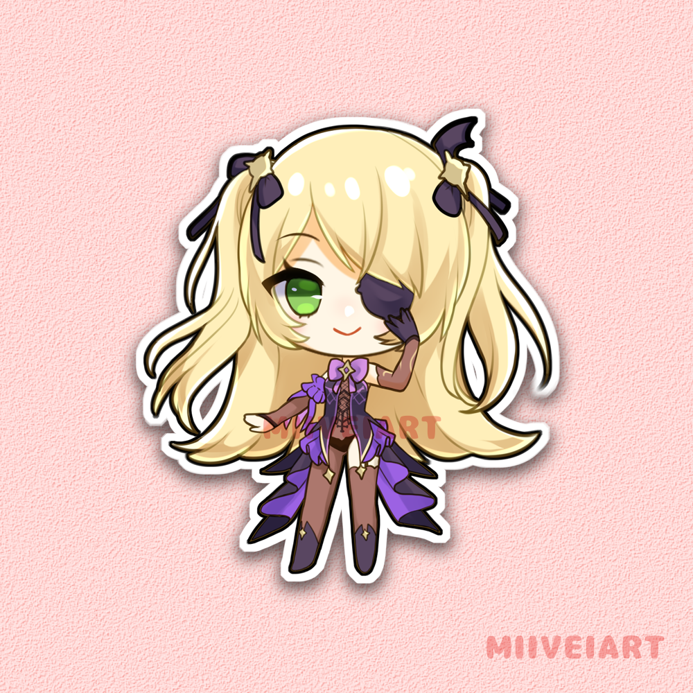 Genshin Impact Chibi Weatherproof Vinyl Stickers