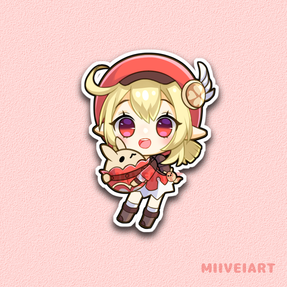 Genshin Impact Chibi Weatherproof Vinyl Stickers