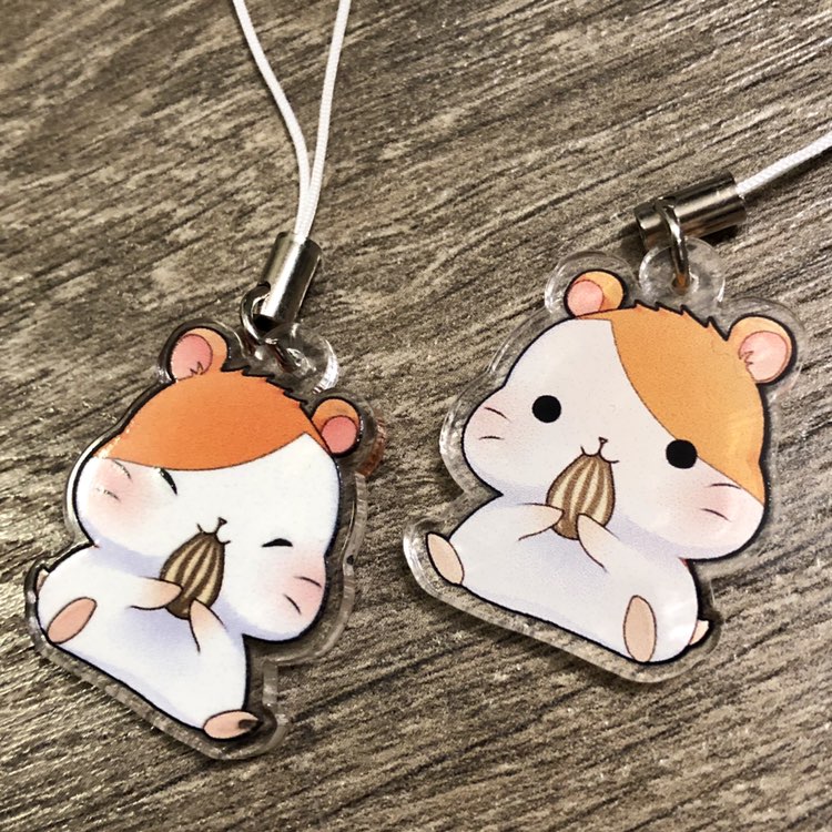 Hamtaro Double-Sided Clear Acrylic Charm