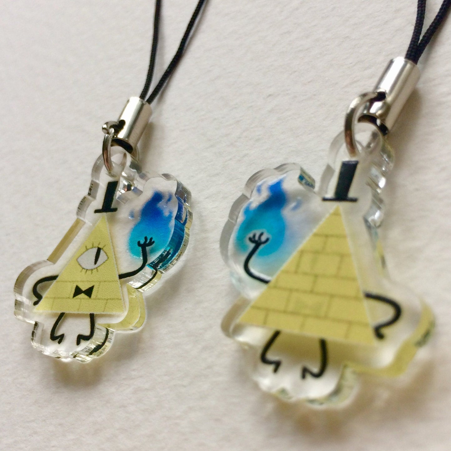 Bill Double-Sided Clear Epoxy Resin Charm
