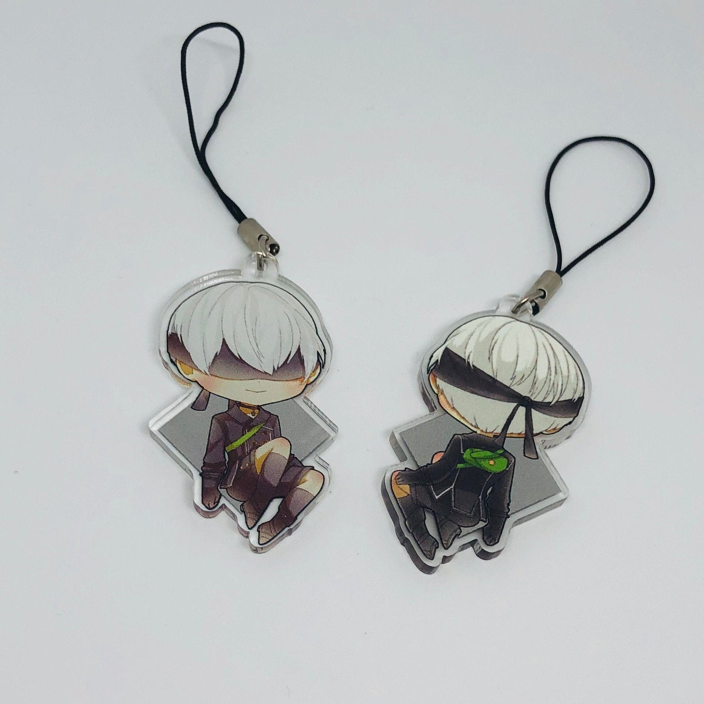 Nier 2B 9S Double-Sided Clear Acrylic Charms