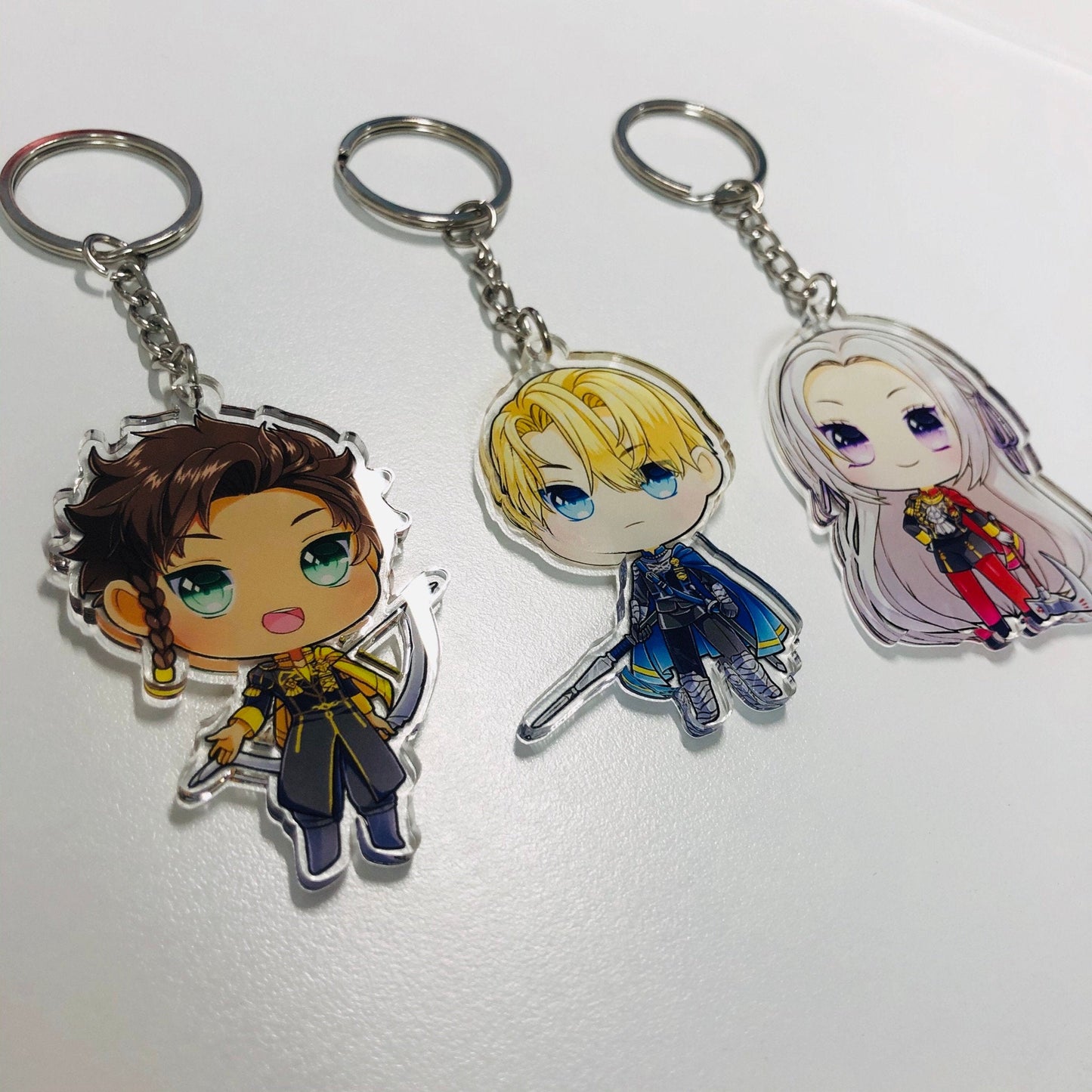 Double Sided Clear Acrylic Charms Claude Dimitri Edelgard