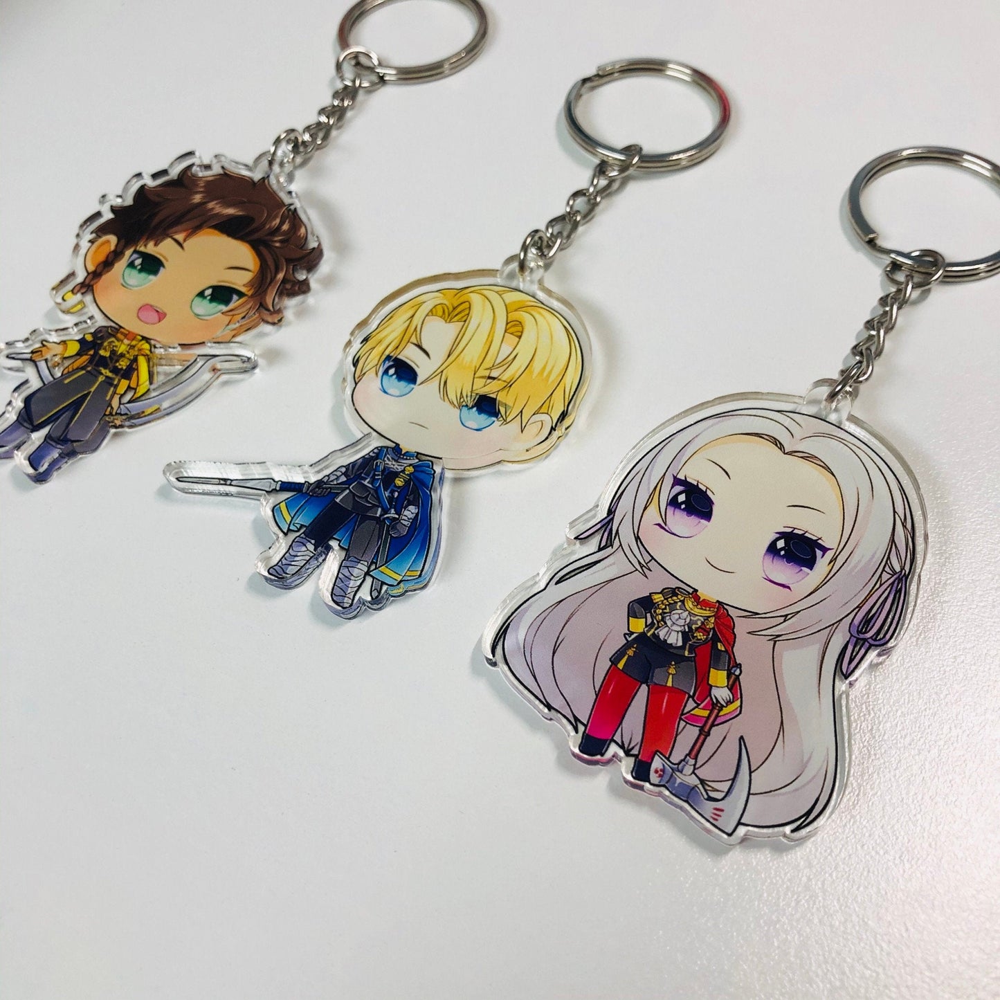 Double Sided Clear Acrylic Charms Claude Dimitri Edelgard