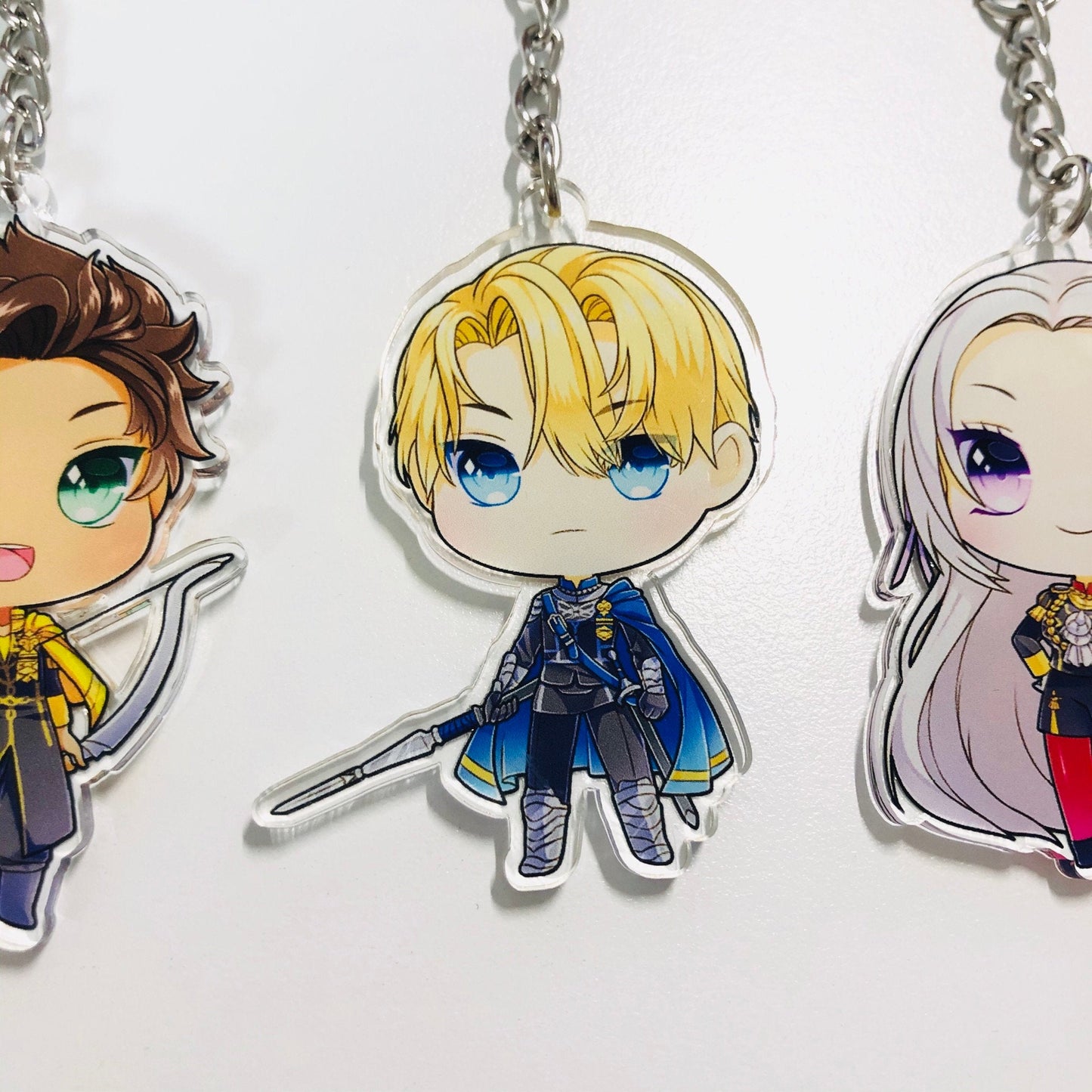 Double Sided Clear Acrylic Charms Claude Dimitri Edelgard