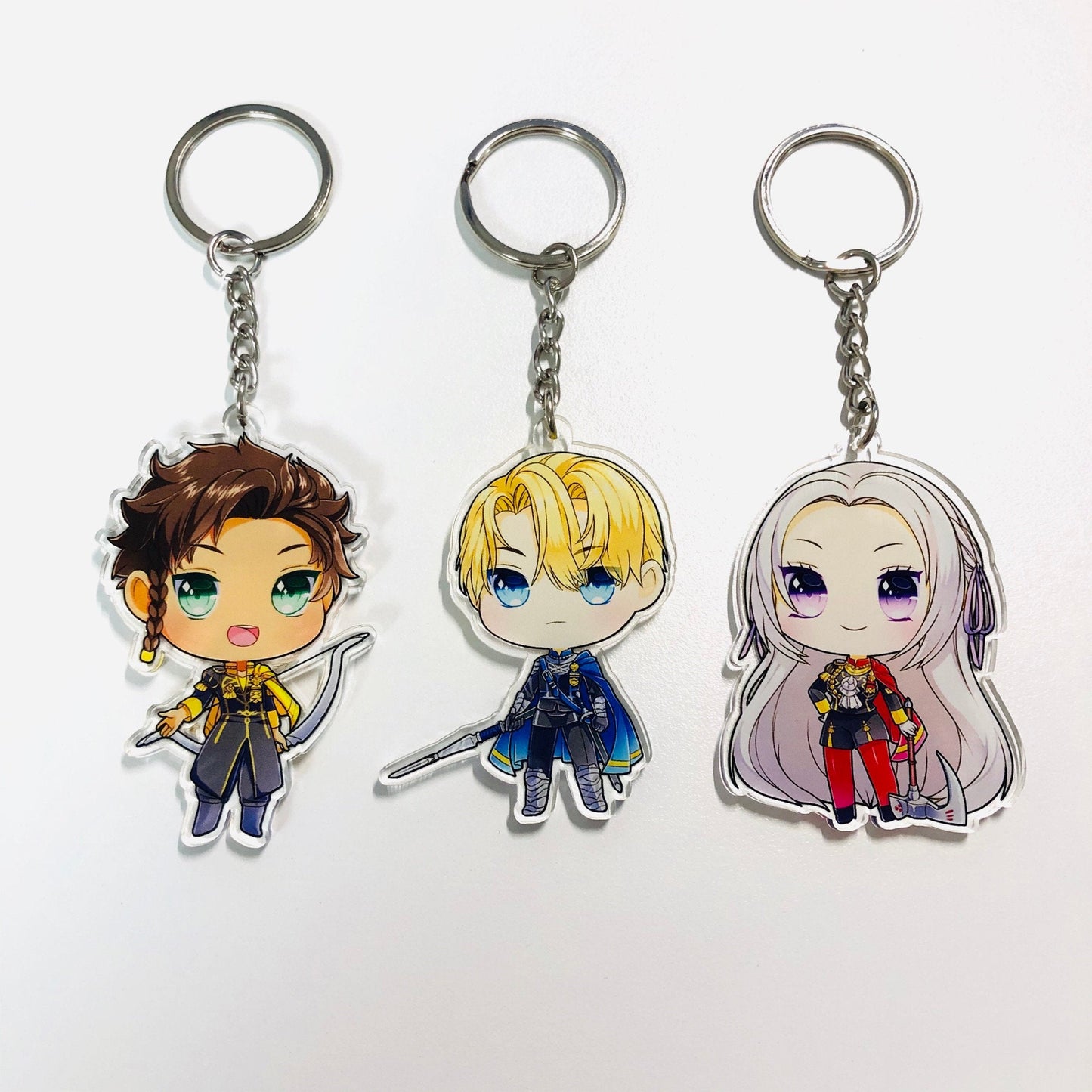 Double Sided Clear Acrylic Charms Claude Dimitri Edelgard
