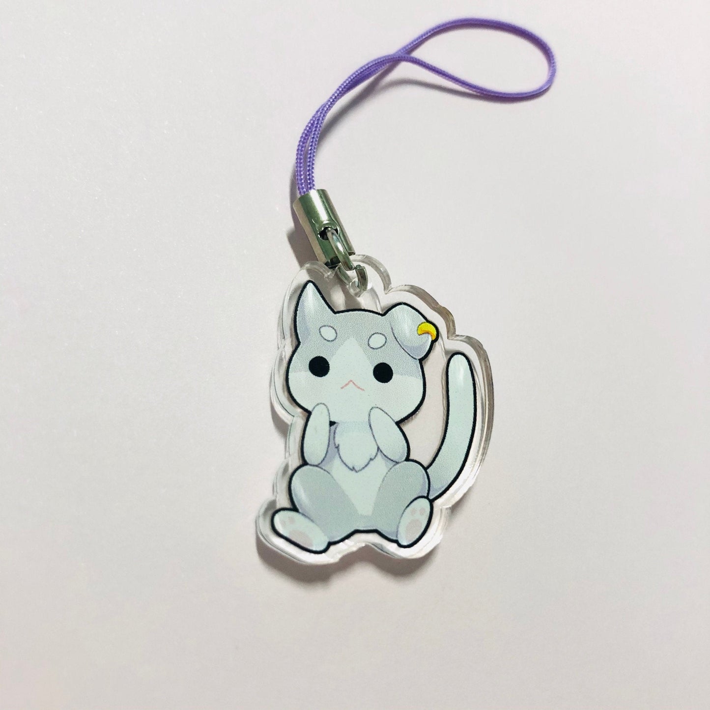 Puck kitty Double-Sided Clear Acrylic Charm