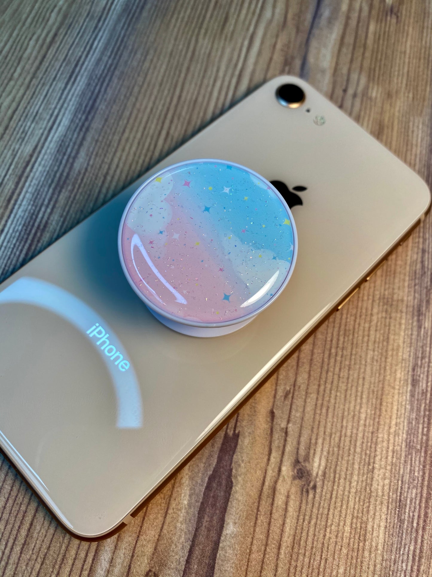 Cotton Candy Sky Phone Grip Glitter Epoxy Resin