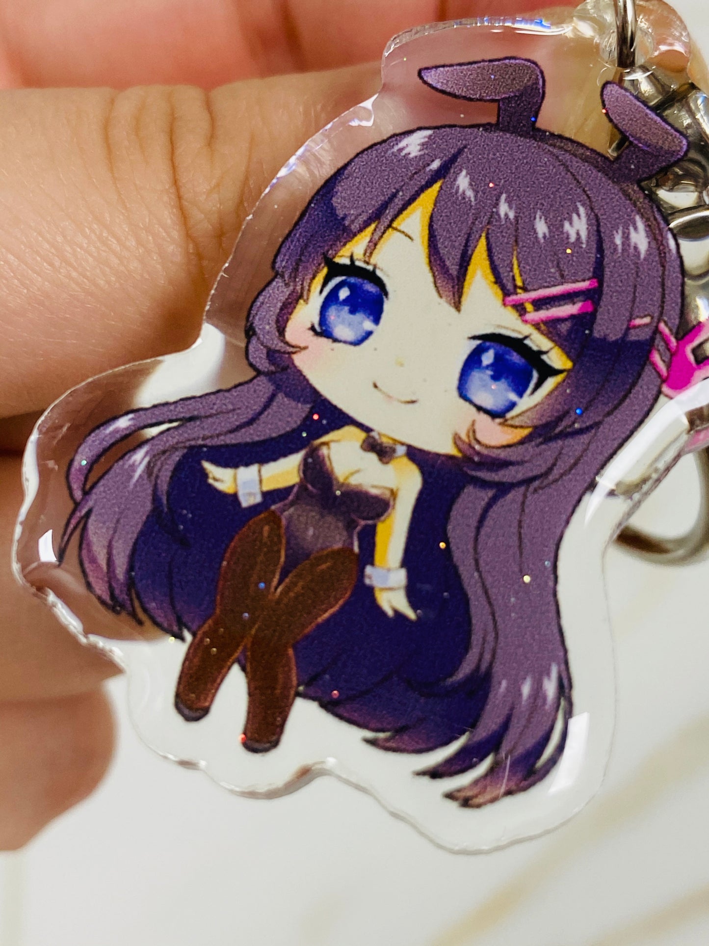 Glitter Epoxy Charm: bunny girl senpai