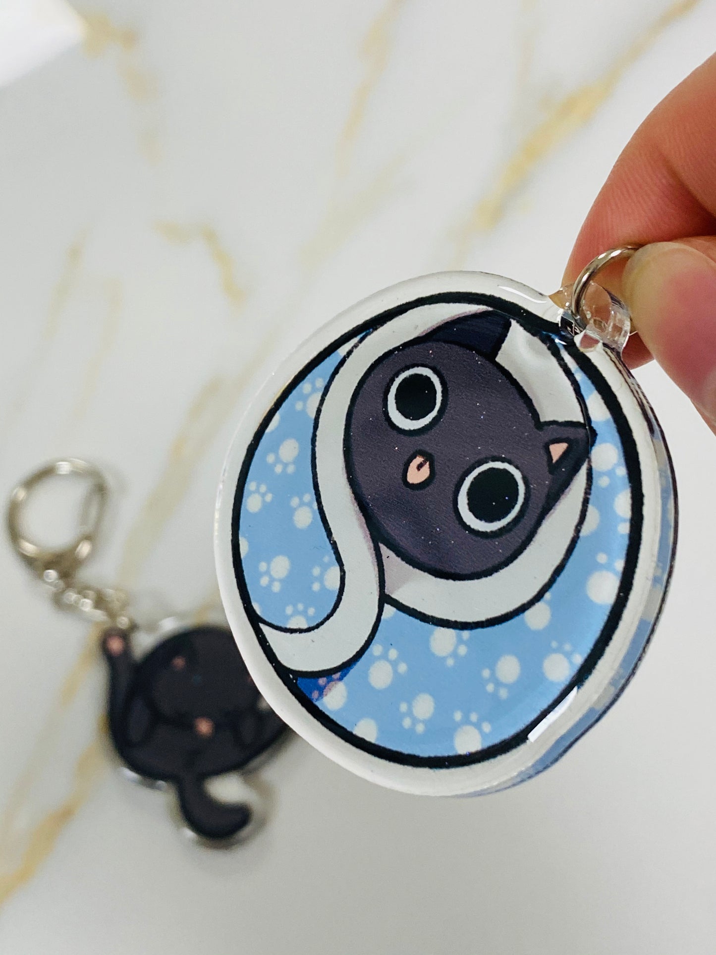 Glitter Epoxy Charms: Black Cats