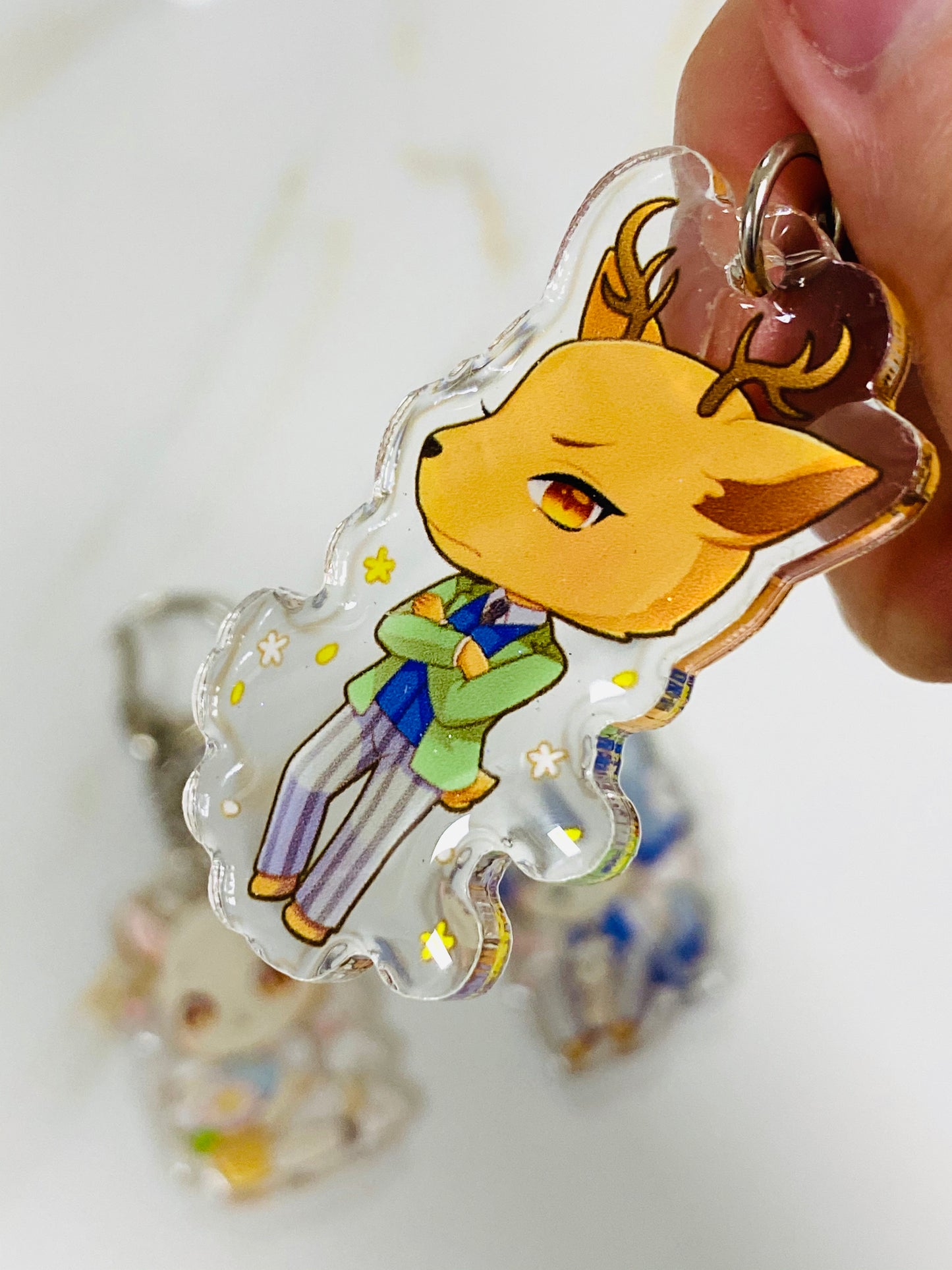 Glitter Epoxy Charms: Haru Legosi Rouis Louis