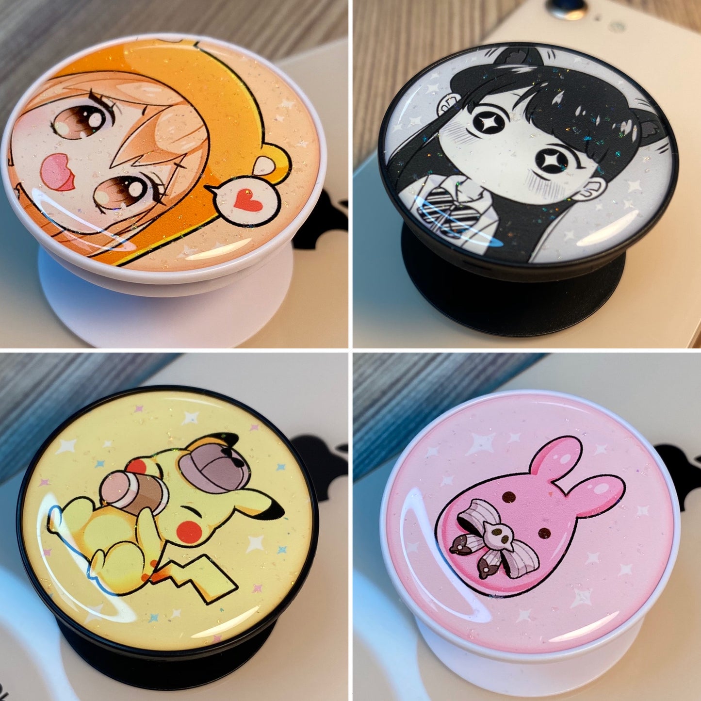 BUNDLES Phone Grips Glitter Epoxy Resin