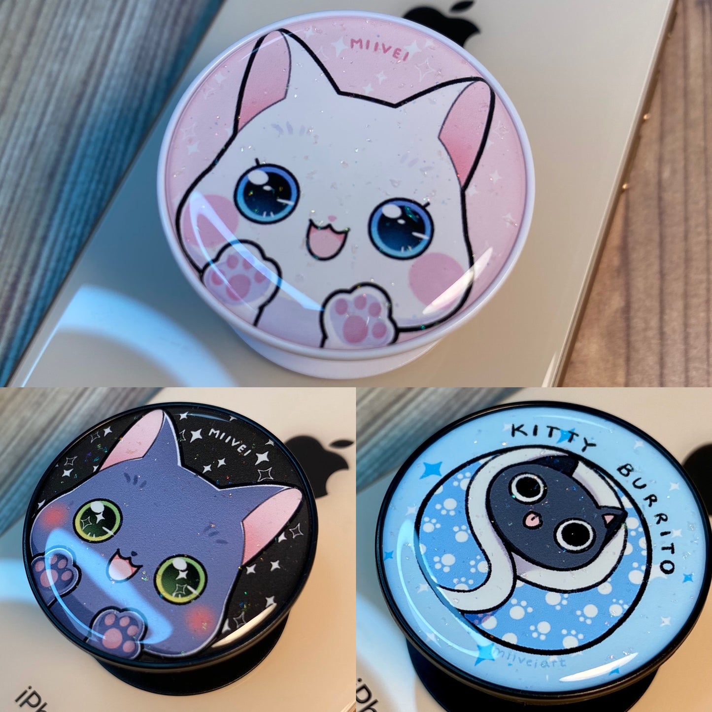 BUNDLES Phone Grips Glitter Epoxy Resin
