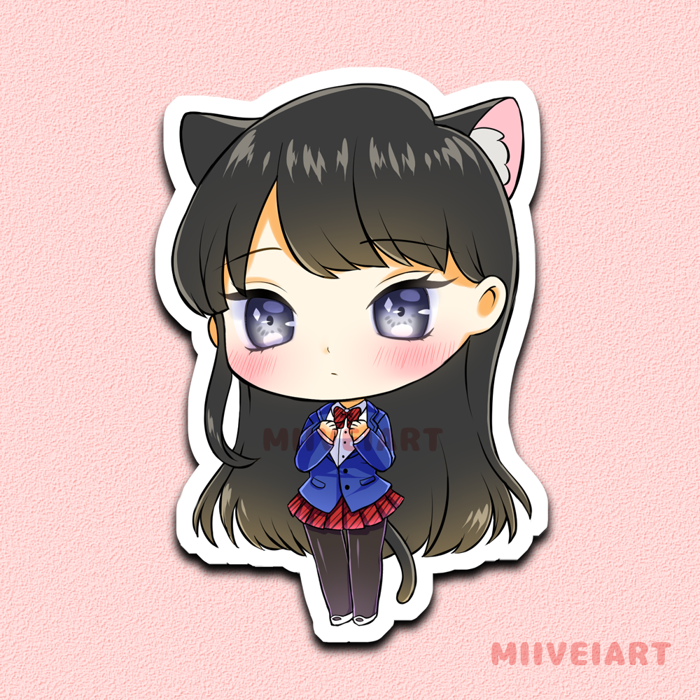 Komi-san Weatherproof Vinyl Sticker