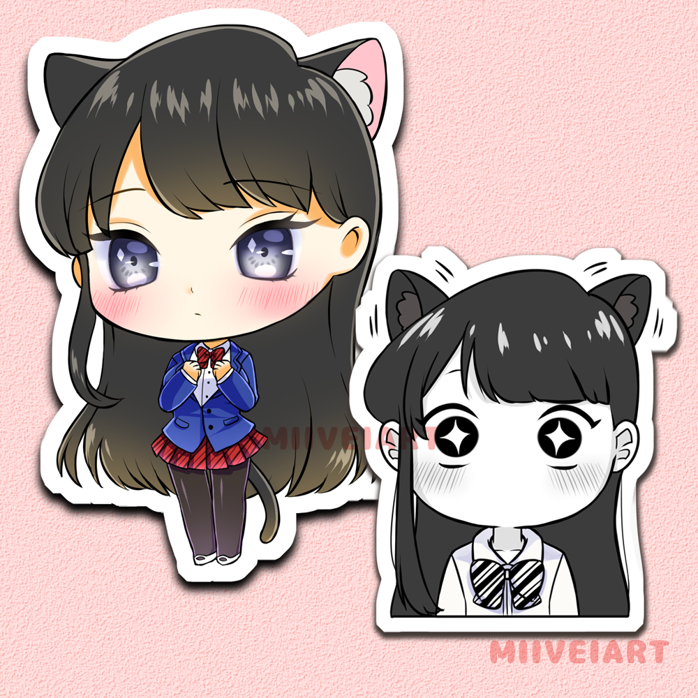 Komi-san Weatherproof Vinyl Sticker