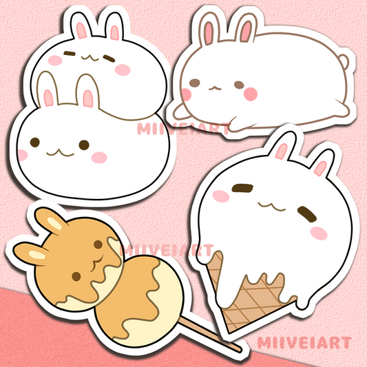 Big Bunny Snacks Vinyl Sticker 3x3"