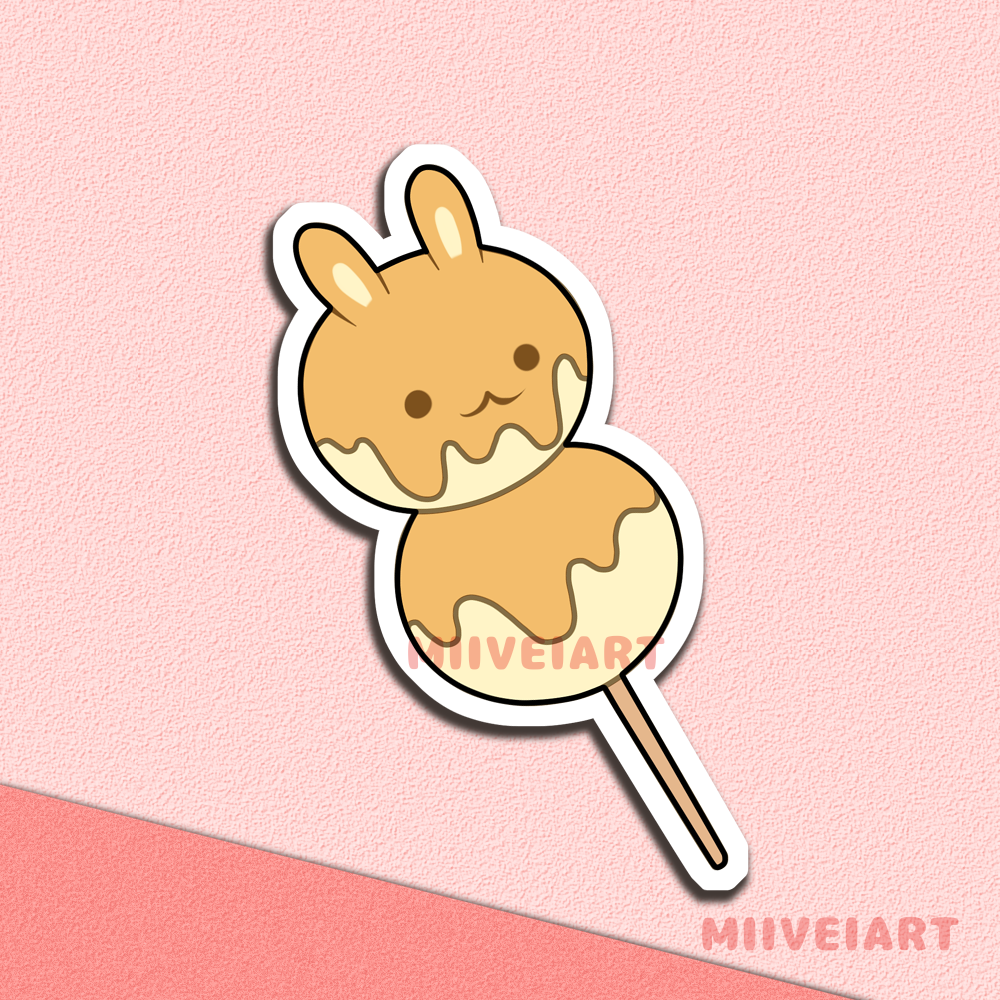 Big Bunny Snacks Vinyl Sticker 3x3"
