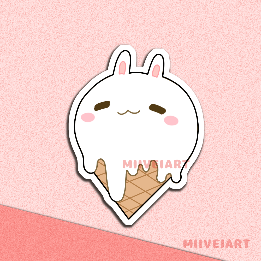 Big Bunny Snacks Vinyl Sticker 3x3"