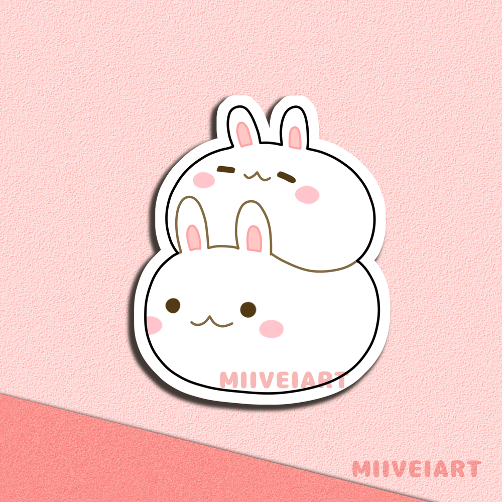 Big Bunny Snacks Vinyl Sticker 3x3"