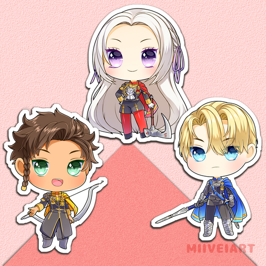 Claude Edelgard Dimitri Vinyl Sticker 3x3"