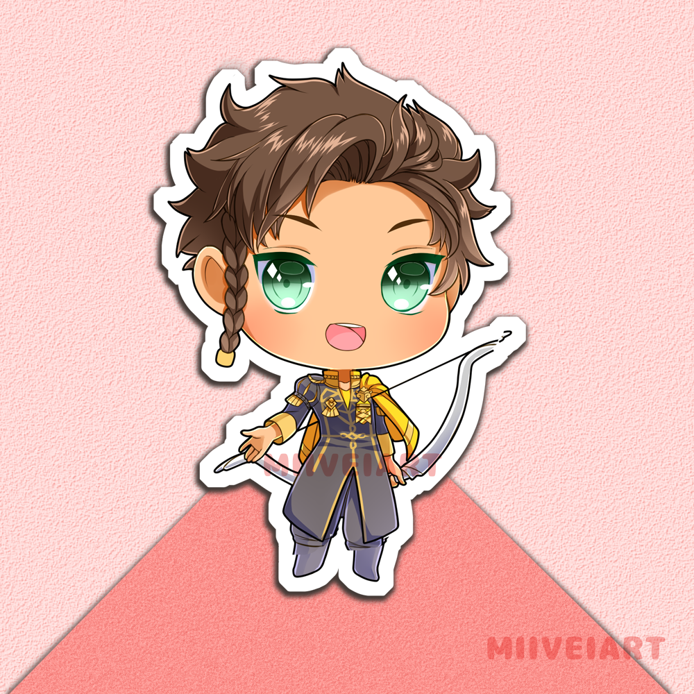 Claude Edelgard Dimitri Vinyl Sticker 3x3"