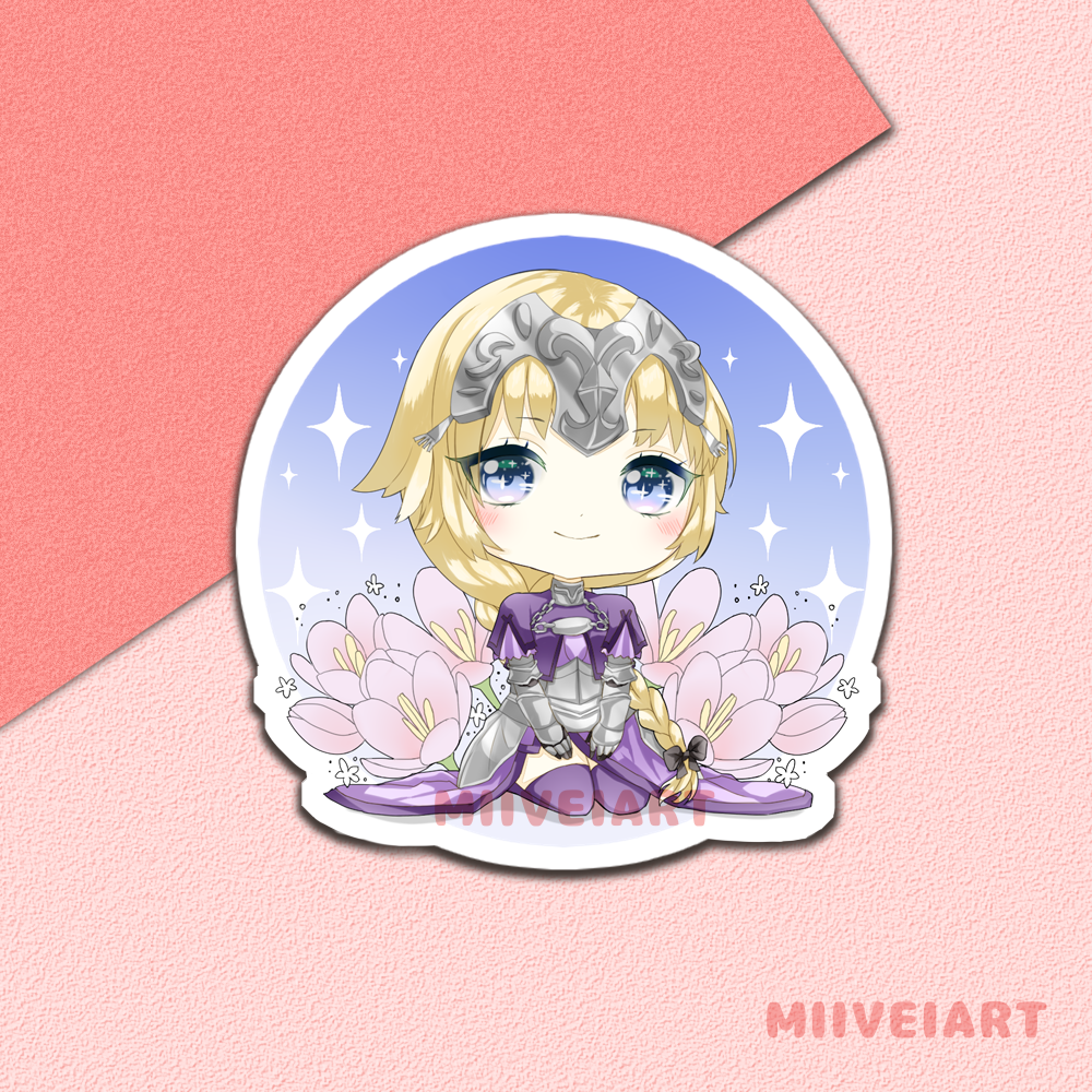 FGO Saber and Jeanne Vinyl Sticker 3x3"