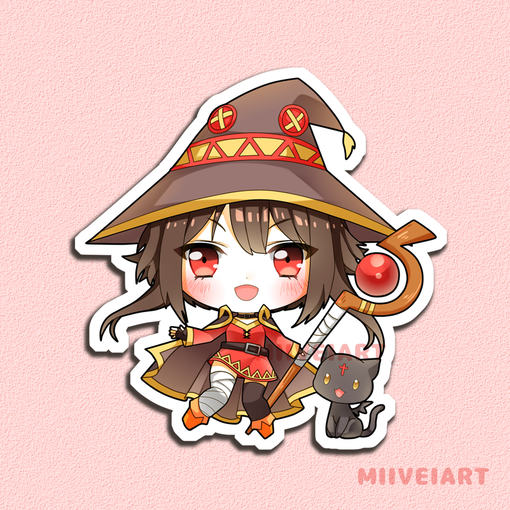 Megumin Vinyl Sticker 3x3"