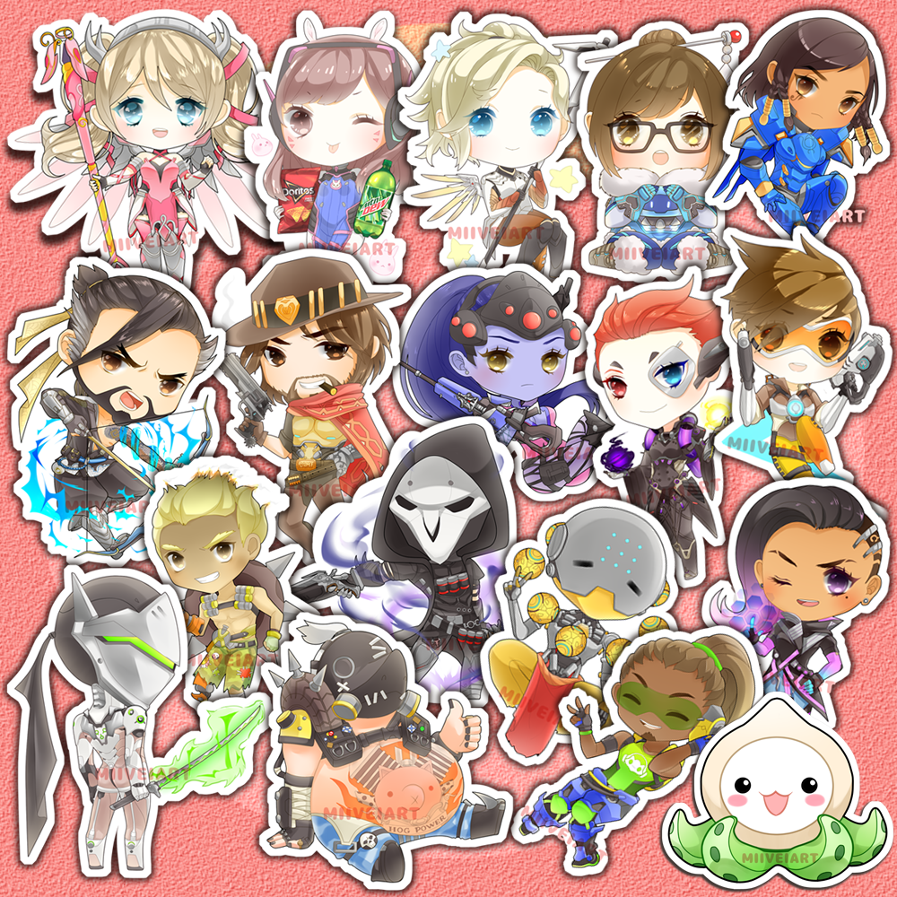 Overwatch Vinyl Stickers 3x3"