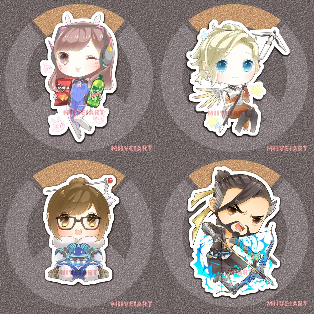 Overwatch Vinyl Stickers 3x3"