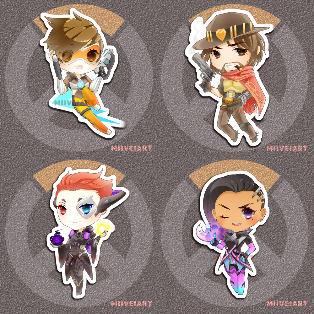 Overwatch Vinyl Stickers 3x3"