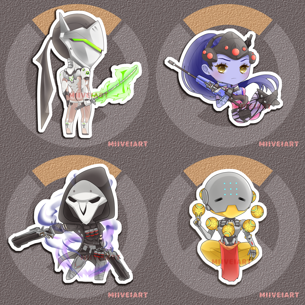 Overwatch Vinyl Stickers 3x3"