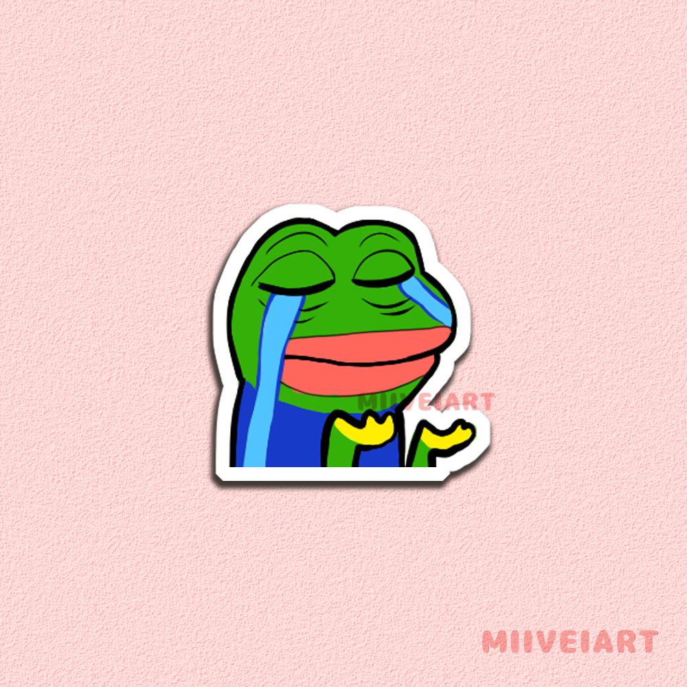 Pepe PPhands Meme Vinyl Sticker 2x2"