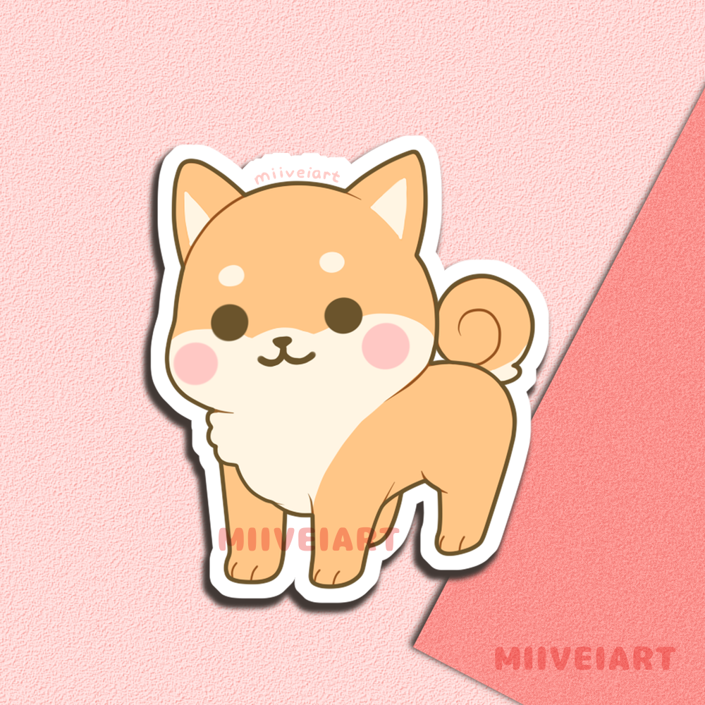 Shiba Vinyl Stickers 3x3"