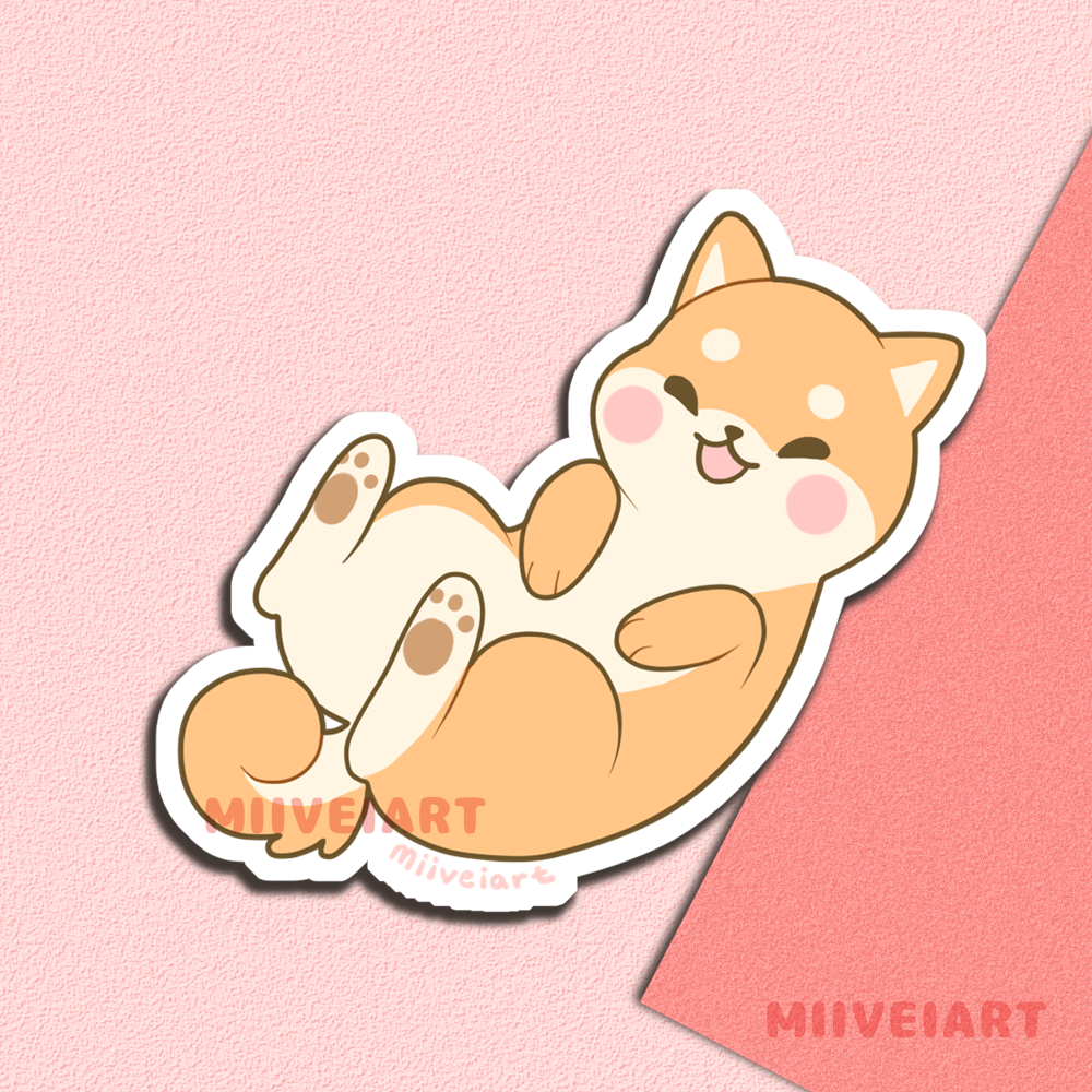 Shiba Vinyl Stickers 3x3"