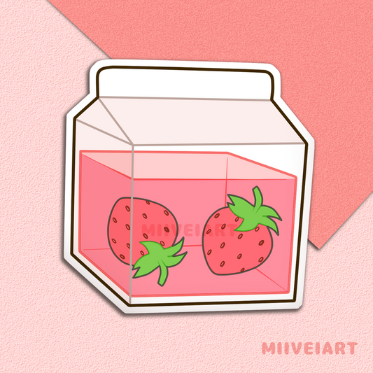 Strawberry Milk Magnet