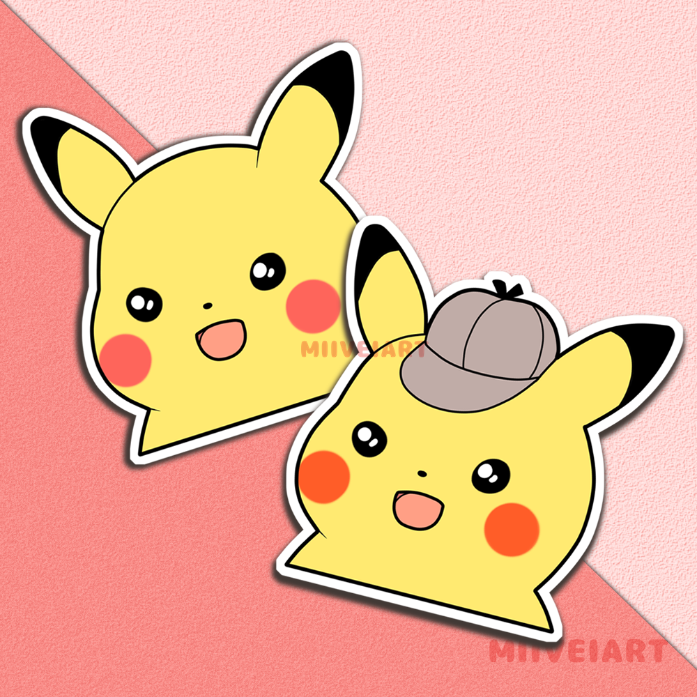 Surprised Pikachu Vinyl Sticker 3x3"