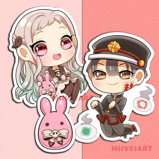 Hanako Nene and Mokke Vinyl Sticker 3x3"
